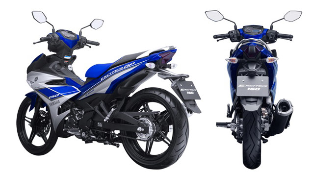 Xe máy exciter màu xanh trắng rất đẹp và cá tính