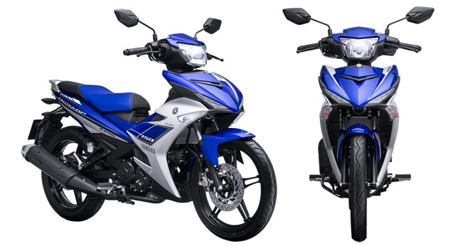 Xe máy exciter màu xanh trắng rất đẹp và cá tính