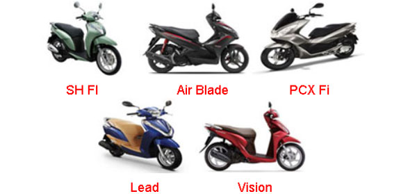 Bảng giá xe máy Honda cập nhật mới nhất hiện tại
