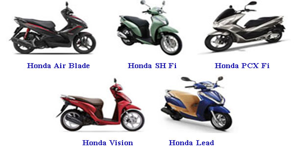 Bảng giá niêm yết xe Honda mới 2015