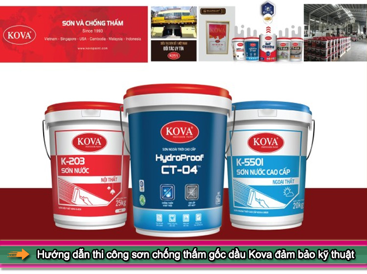 Ưu nhược điểm của sơn chống thấm gốc dầu Kova