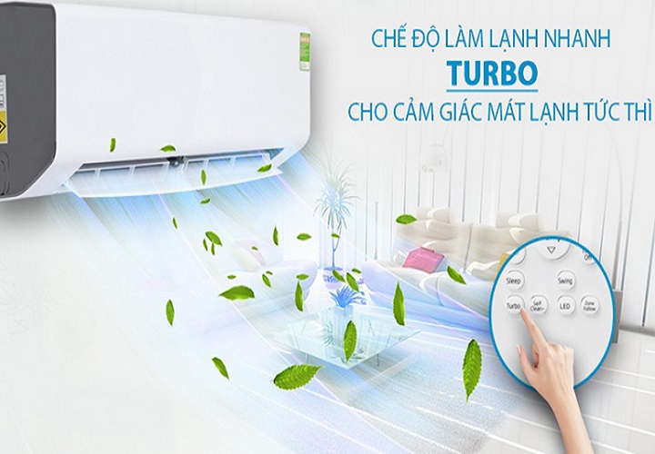 Turbo trong điều hòa là gì? Cách chỉnh nút Turbo trên remote máy lạnh