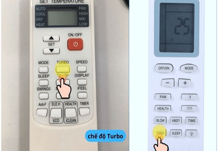 Turbo trong điều hòa là gì? Cách chỉnh nút Turbo trên remote máy lạnh