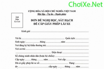 Đơn xin đi học lái xe được viết cụ thể như thế nào? - Chơi Xe